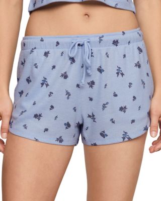 Ditsy Waffle Knit Pajama Shorts