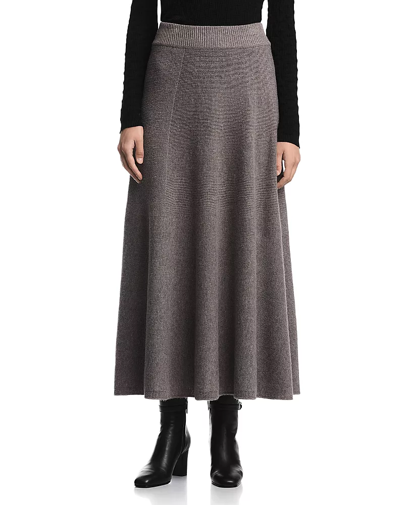 Emporio Armani Wool & Cashmere Pull On Skirt