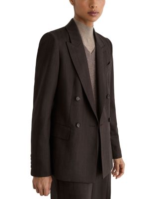 Dawson Double Breasted Wool Blend Blazer