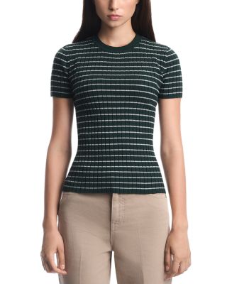 Short Sleeve Ribbed Sweater