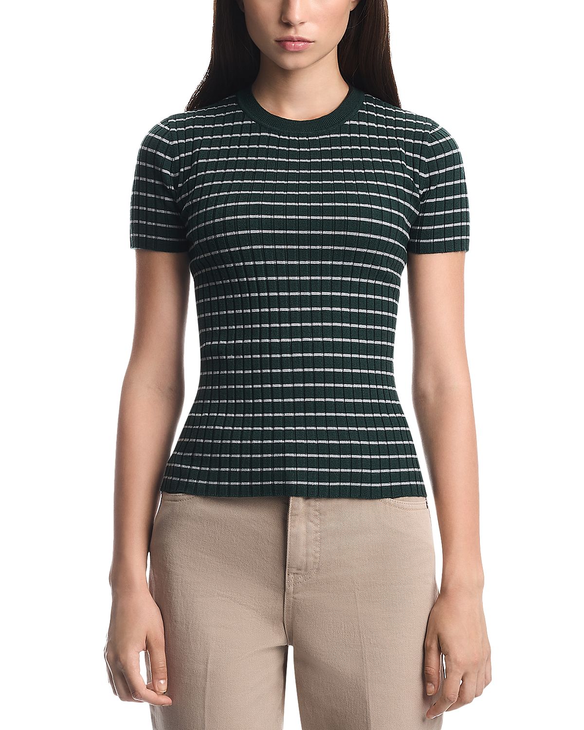 Emporio Armani Short Sleeve Ribbed Sweater