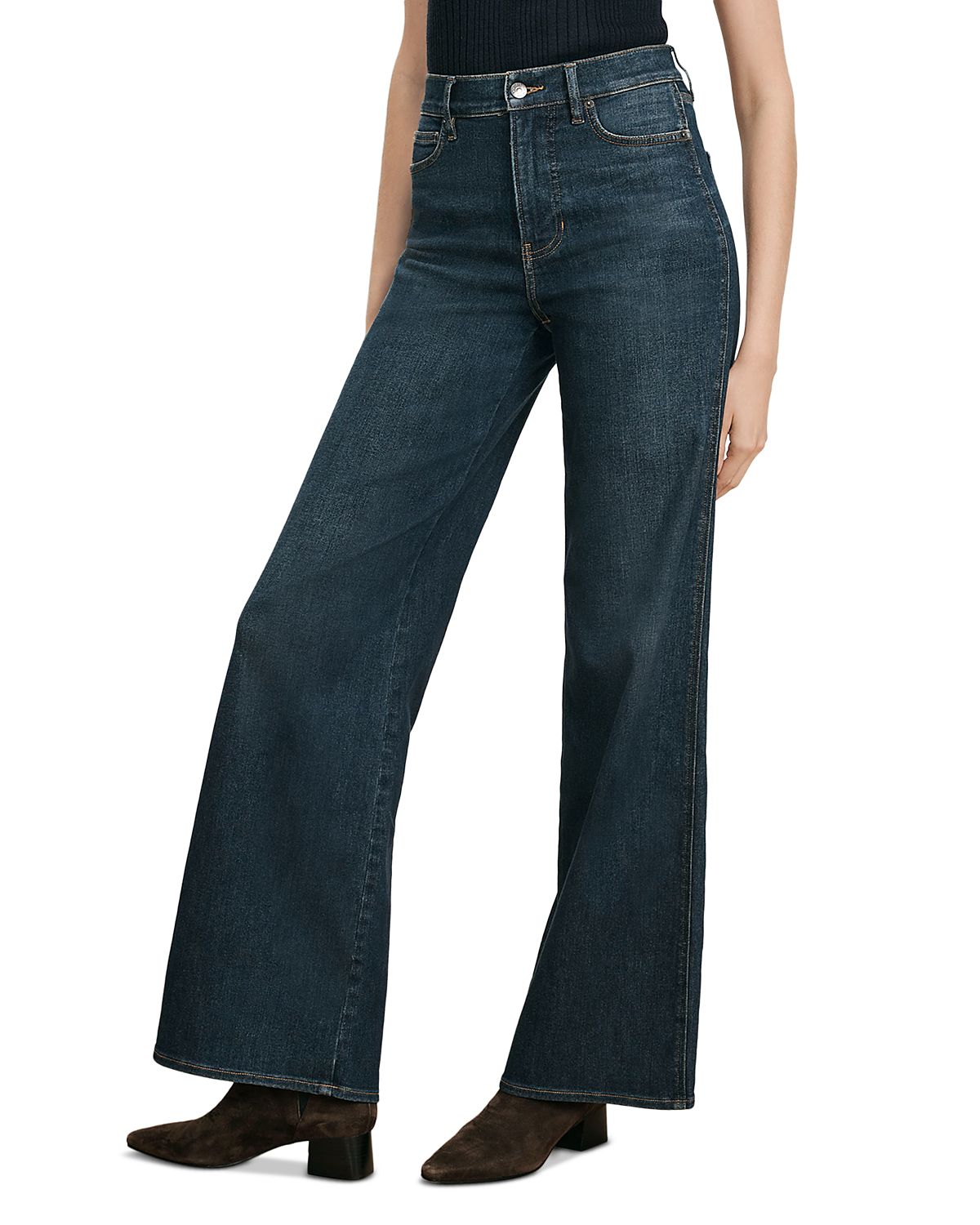 Veronica Beard Taylor High Rise Wide Leg Jeans