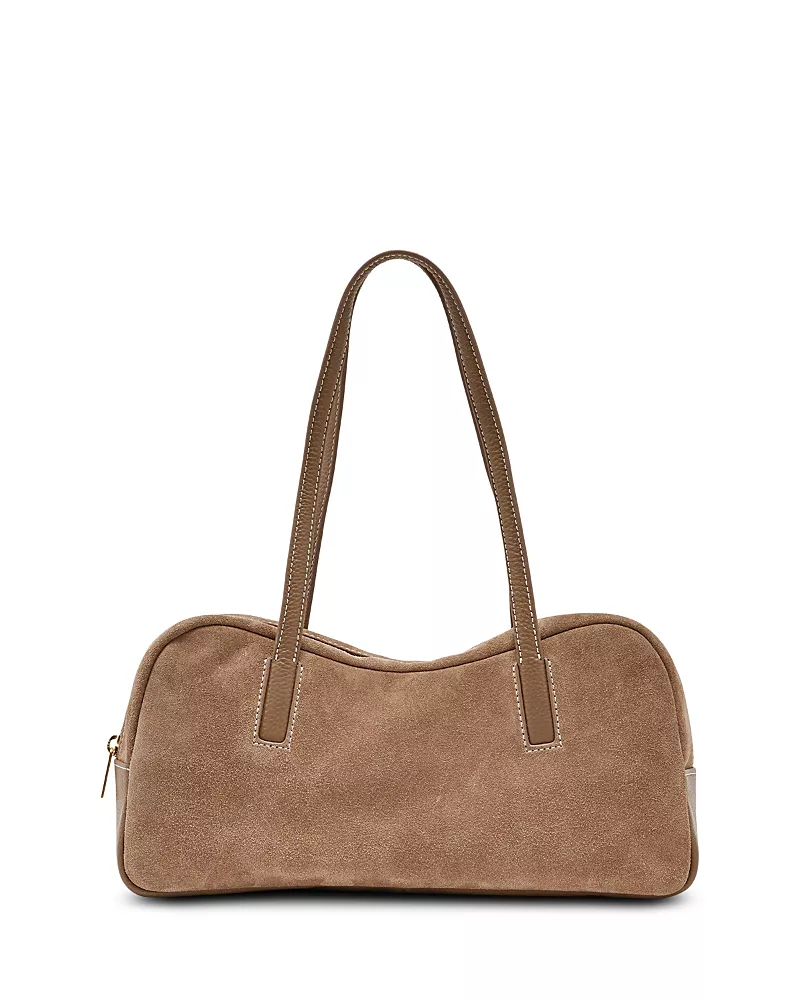 Reiss Alma Suede & Leather Shoulder Bag