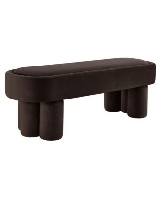  Mossi Oval Performance Velvet Accent Bench