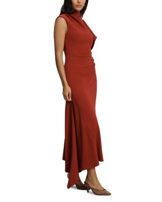 Brett High Neck Asymmetric Dress