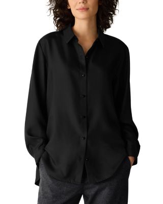 Classic Collar Silk Shirt