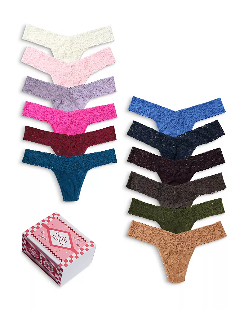Hanky Panky Low Rise Thong Boxed Set, Pack of 12