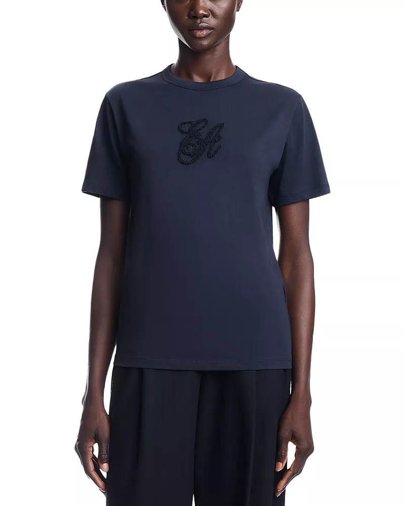 Emporio Armani Script Logo Cotton Tee