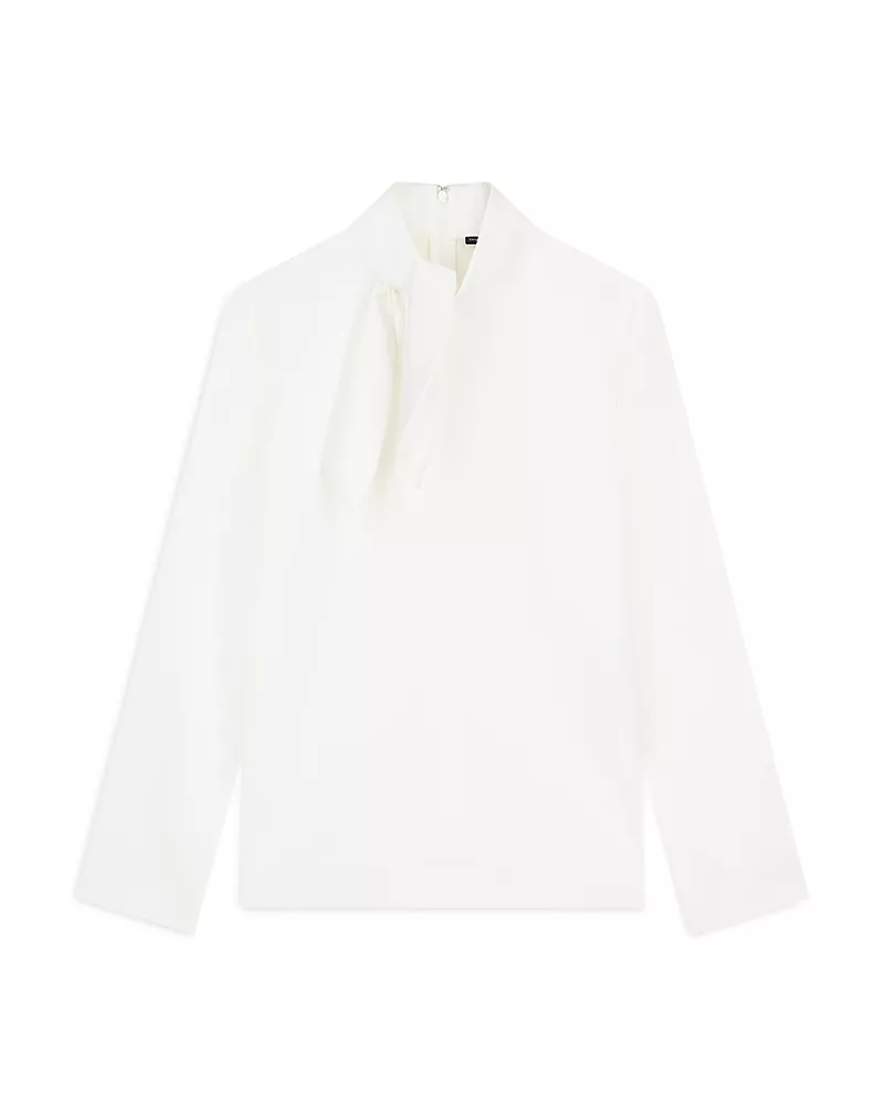 Emporio Armani Cotton Tie Neck Top