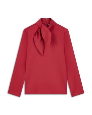 Techno Twill Tie Neck Top