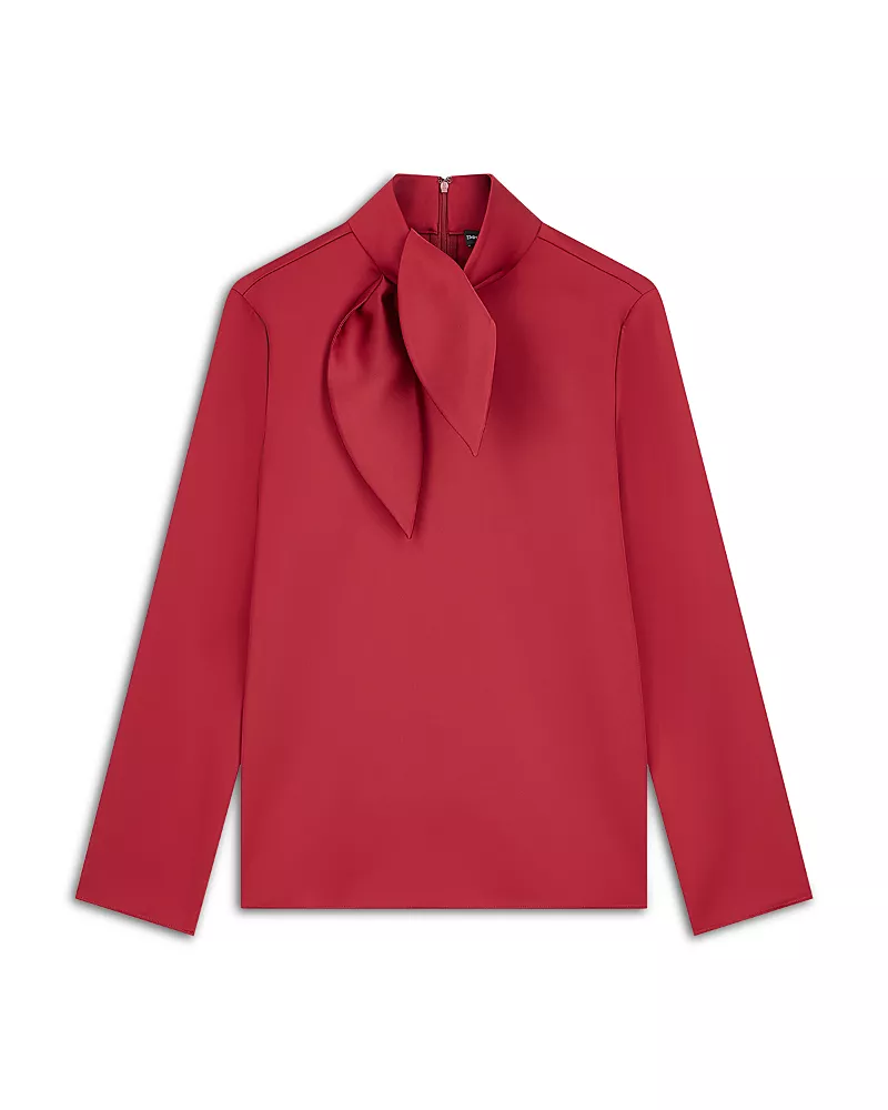 Emporio Armani Techno Twill Tie Neck Top