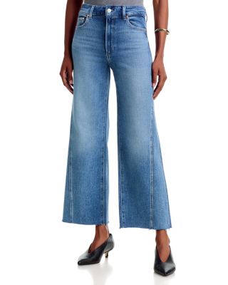 Anessa 28" High Rise Petite Wide Leg Jeans in Showtime