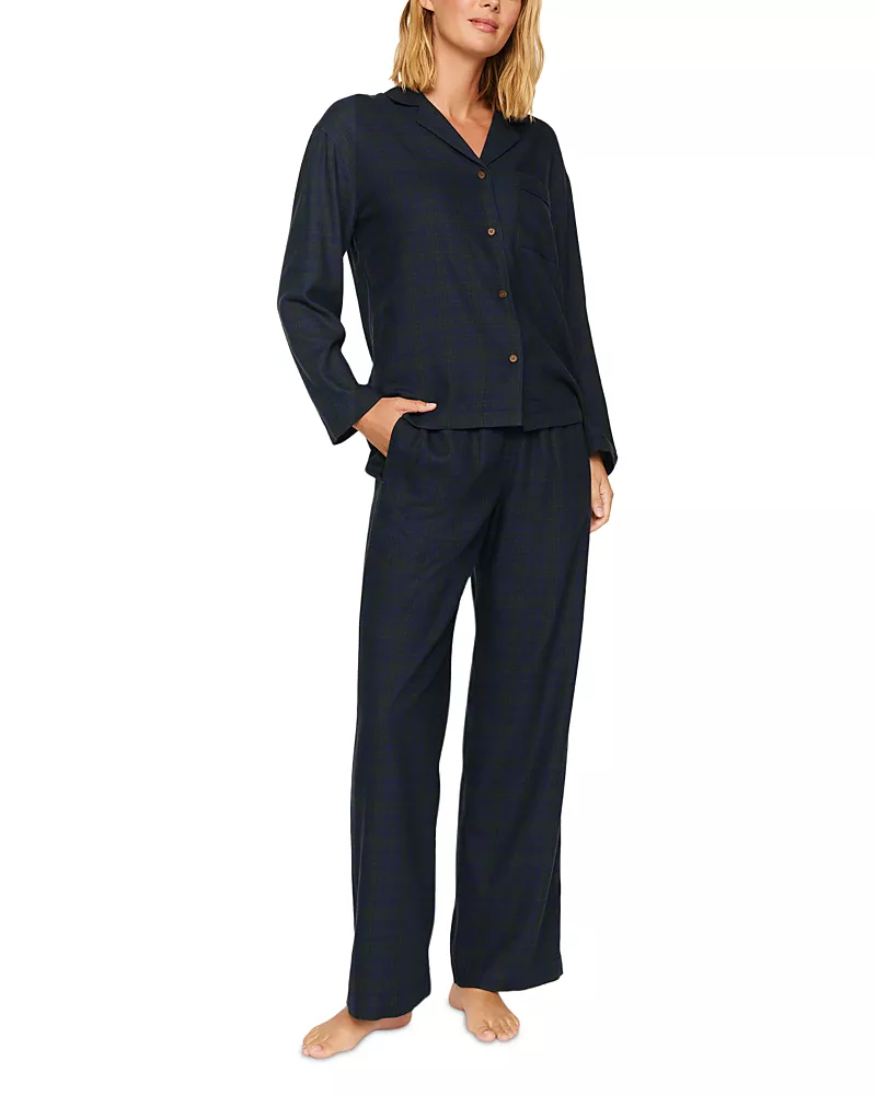 Eberjey Flannel Long Pajama Set