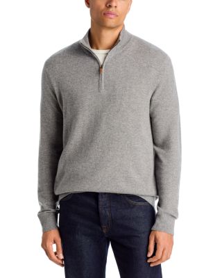 Cashmere Stand Collar Zip Sweater