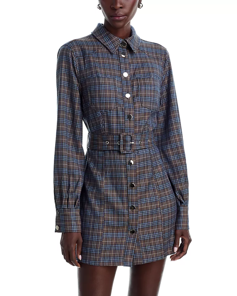 Area Stars Blake Belted Mini Shirtdress