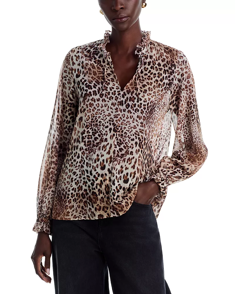 Emme Georgette Split Neck Blouse
