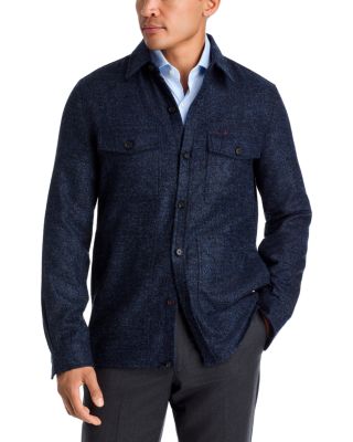 Alpaca & Wool Boucle Four Pocket Overshirt