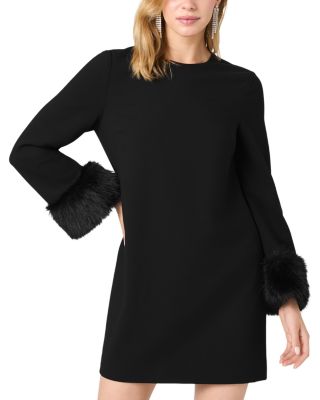 Whisper Faux Fur Cuff Mini Dress