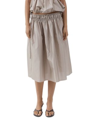 Taffeta Drawstring Skirt