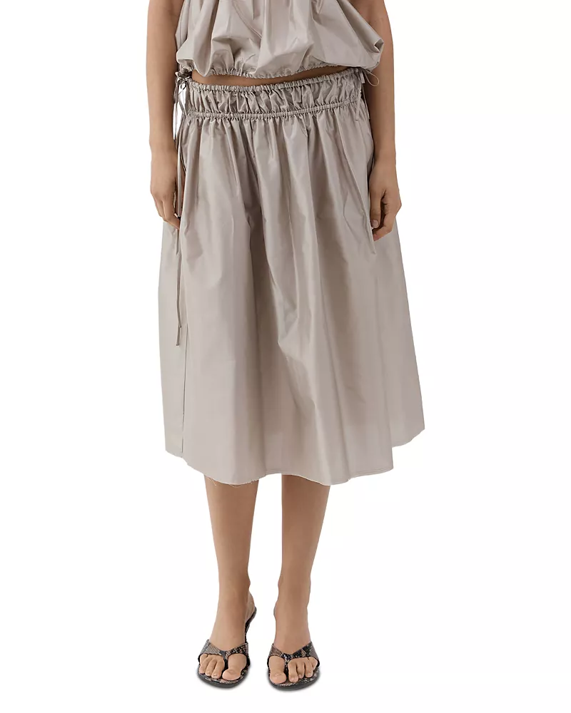 St. Agni Taffeta Drawstring Skirt
