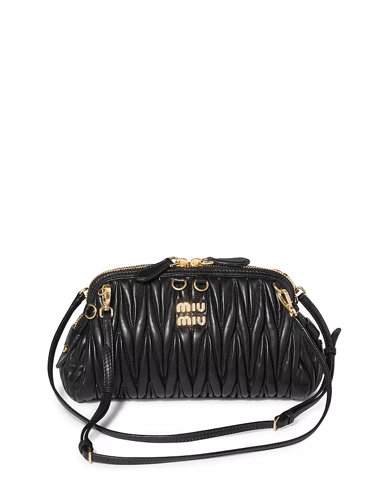 Miu Miu Caprice Matelasse Nappa Leather Clutch