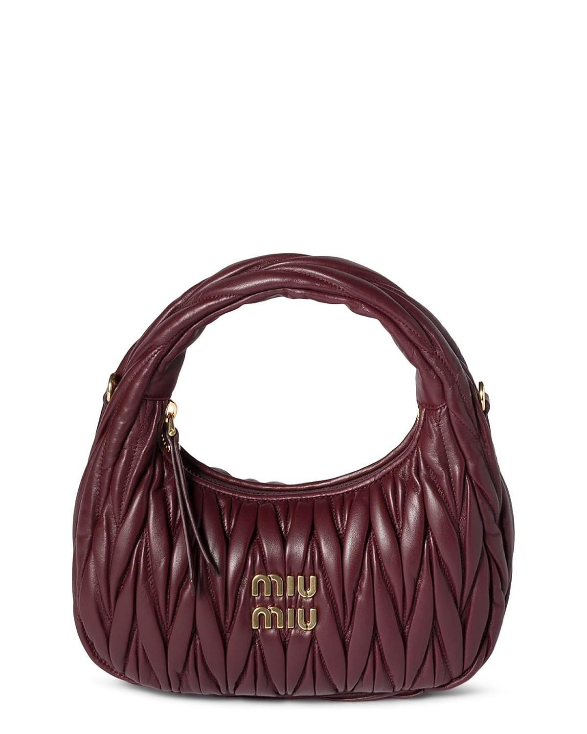 Miu Miu Wander Matelasse Nappa Lambskin Hobo Bag