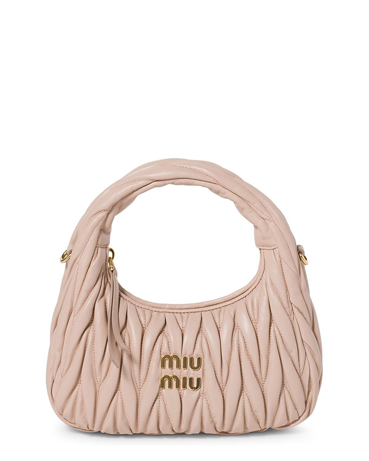 Miu Miu Wander Matelasse Nappa Lambskin Hobo Bag