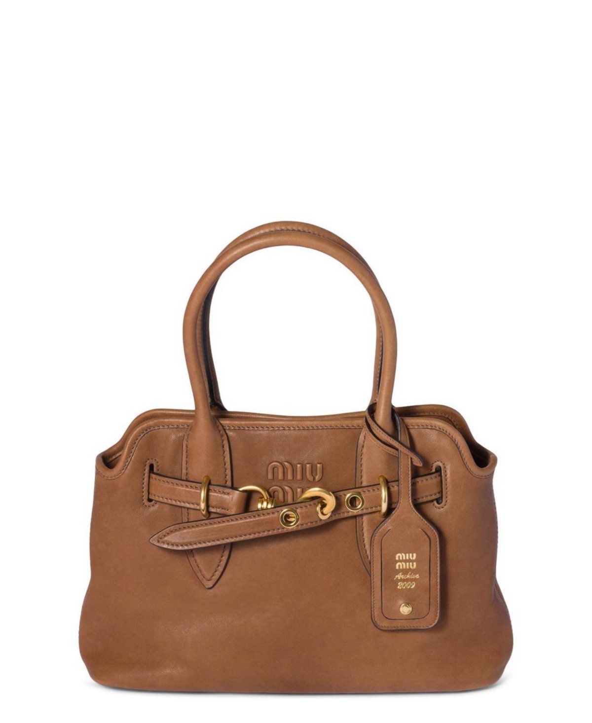 Miu Miu Aventure Nappa Leather Bag, 11.81 x 3.93 in Oak