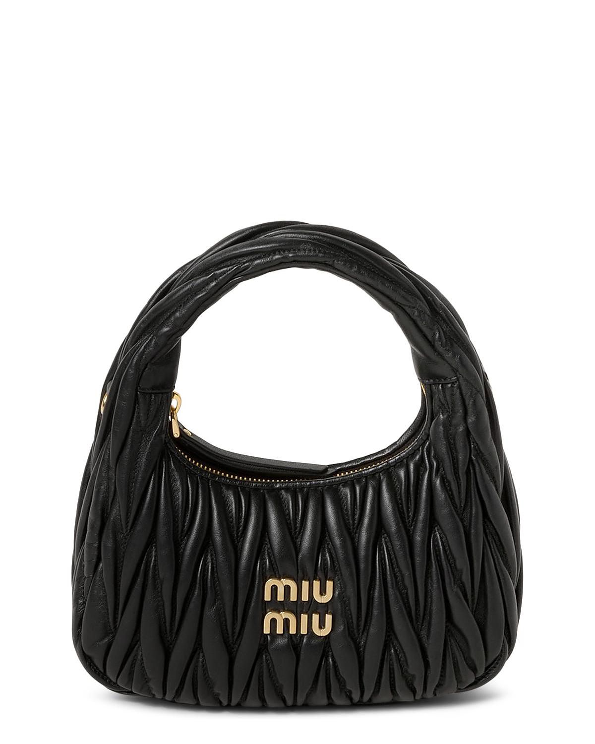Miu Miu Wander Matelasse Nappa Lambskin Hobo Bag