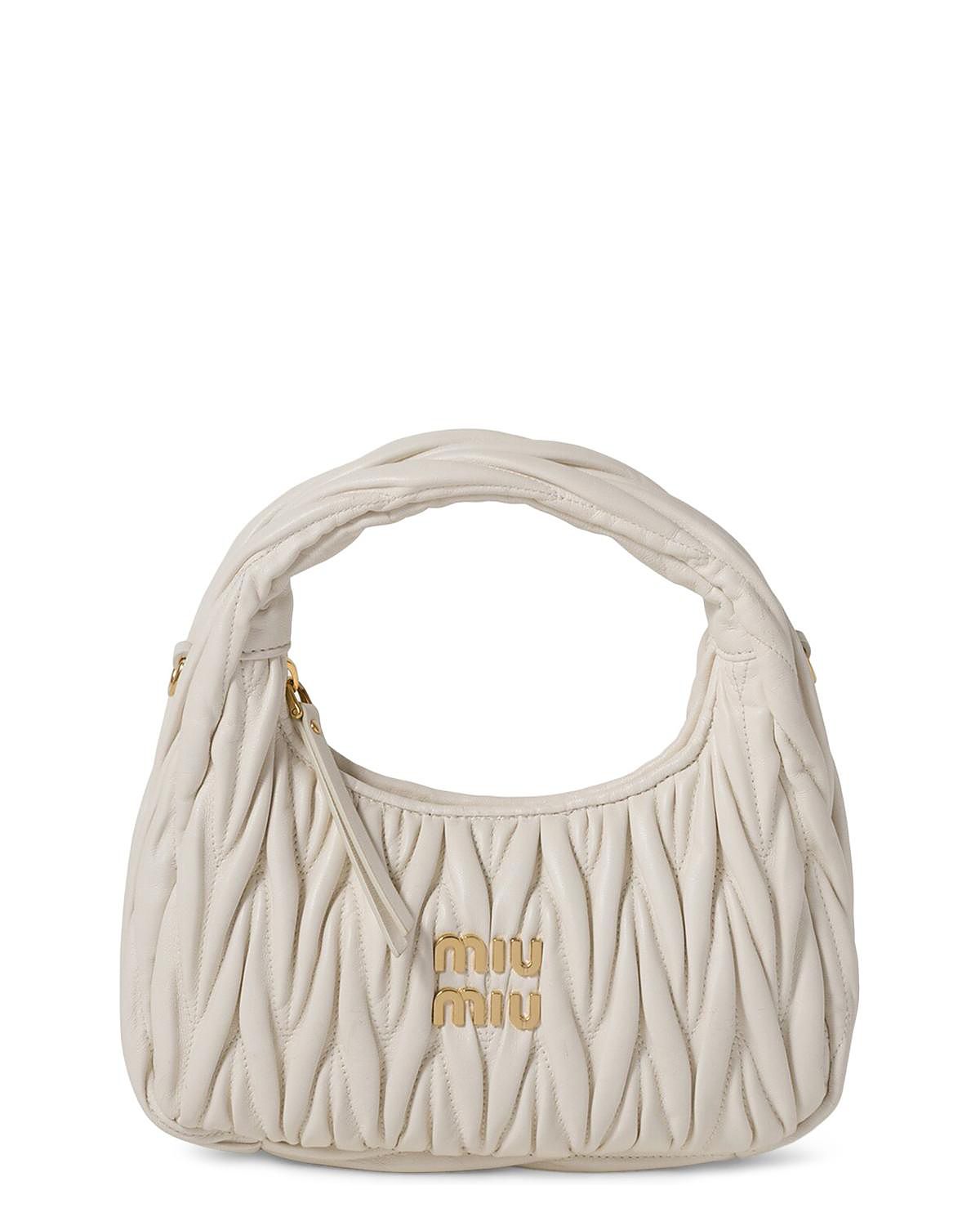 Miu Miu Wander Matelasse Nappa Lambskin Hobo Bag