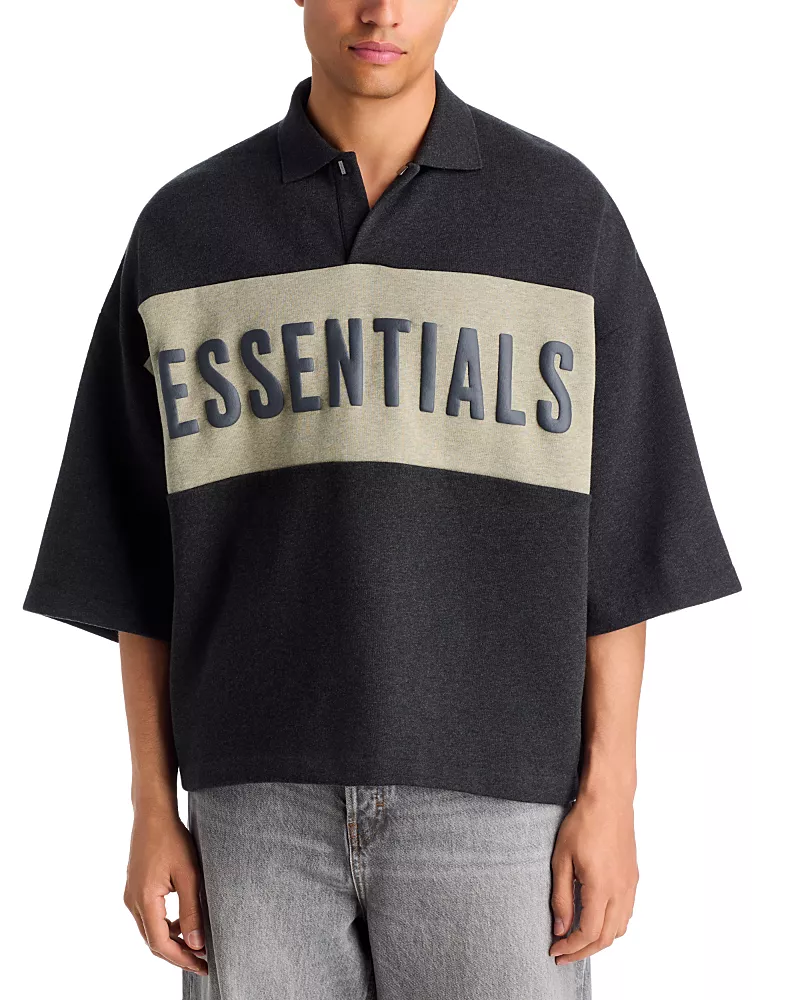 Fear of God Essentials Panel Oversized Crop Polo
