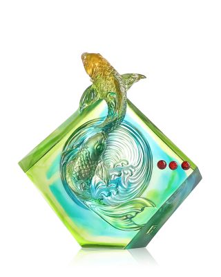 Limited Edition Advancing As One to Lofty Heights Crystal Glass Figure