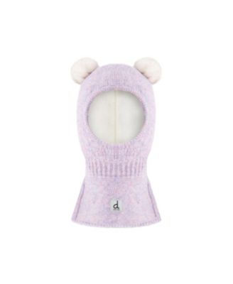  Girls' Knit Bear Ear Fleece Lined Balaclava - Little Kid