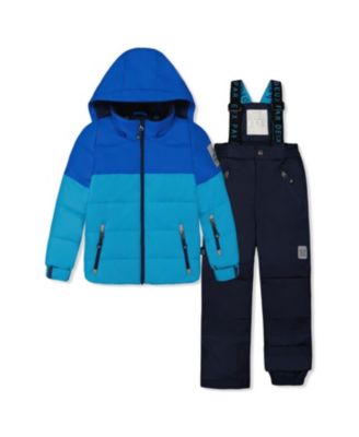  Boys' Play Reinforced Jacket & Pants Fleece Neckwarmer Two Piece Snowsuit - Little Kid, Big Kid