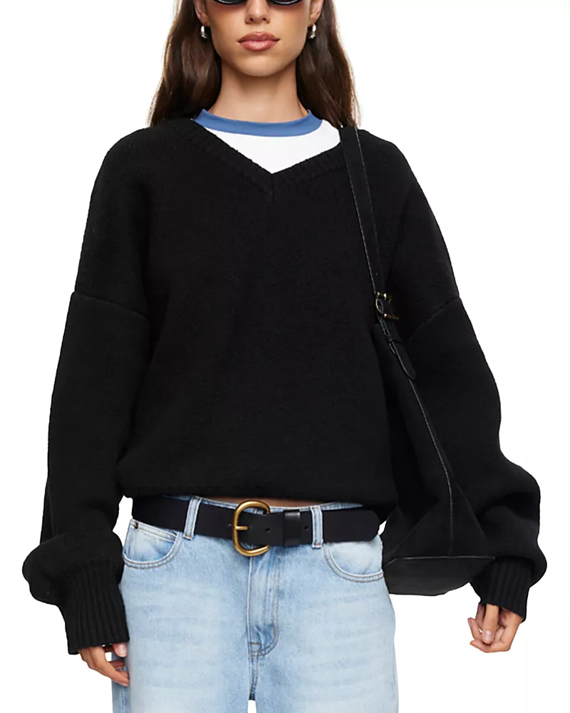 Lioness Dolce V Neck Slouchy Sweater