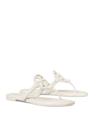 Women's Miller Knotted Imitation Pearl & Suede Sandals