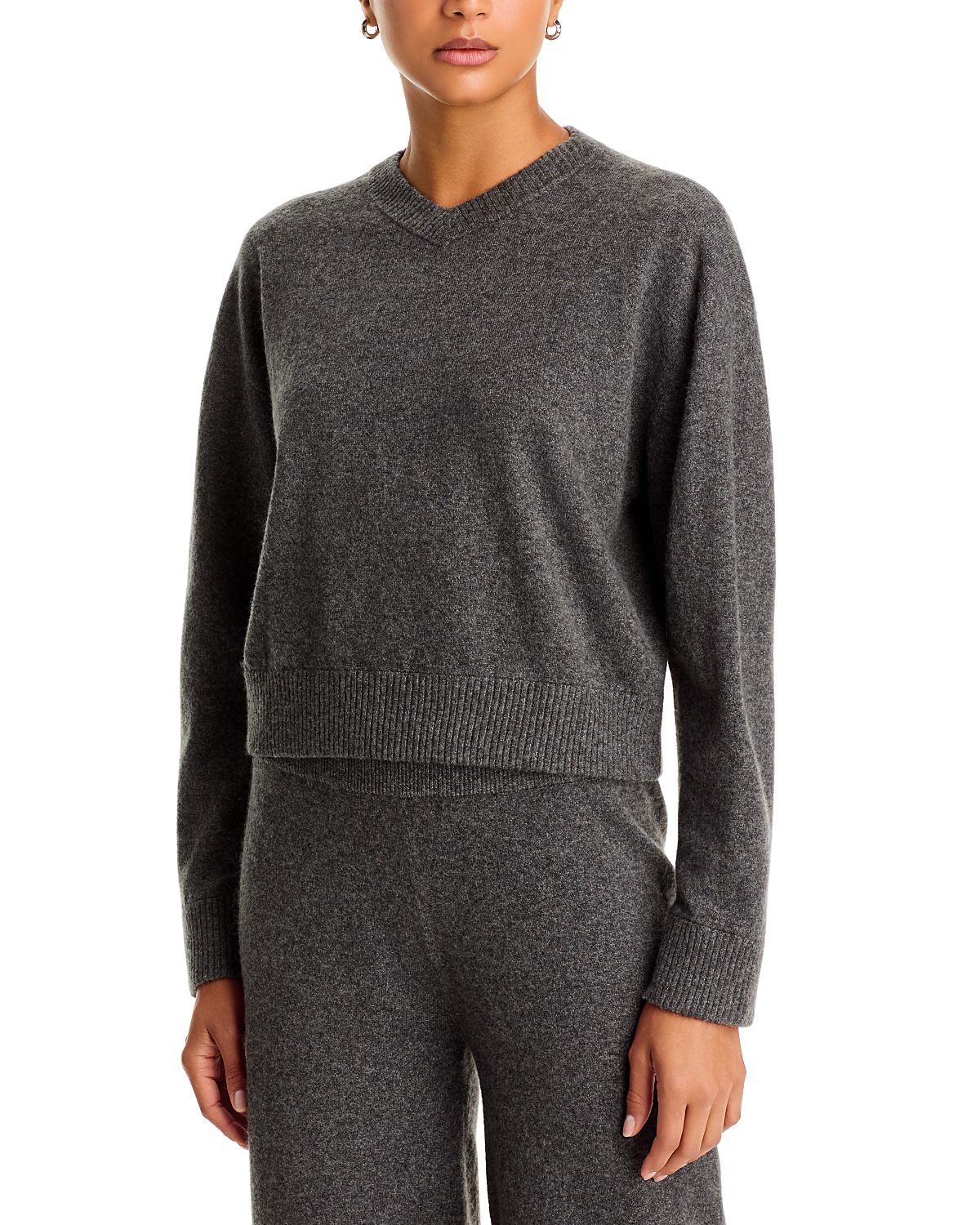 Aqua High V Neck Sweater - Exclusive