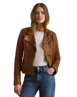 Burnished Leather Moto Jacket - thumbnail 3