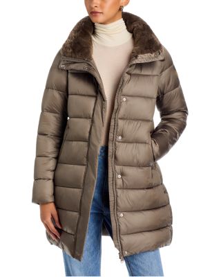 Save The Duck Dalea Faux Fur Trim Puffer Coat