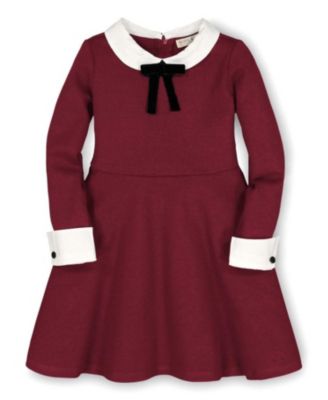  Girls' French Look Ponte Dress with Bow - Little Kid, Big Kid