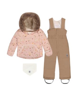 Girls' Woodland Creature Waterproof Coat & Pants Two Piece Snowsuit - Little Kid