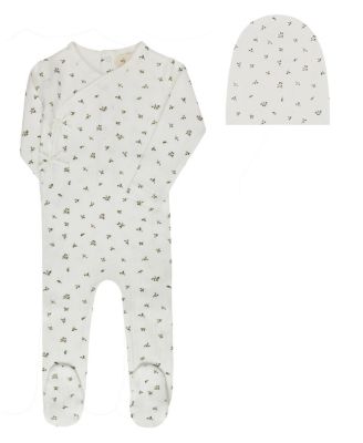  Girls' Floral Pointelle Collection Footie Beanie - Baby
