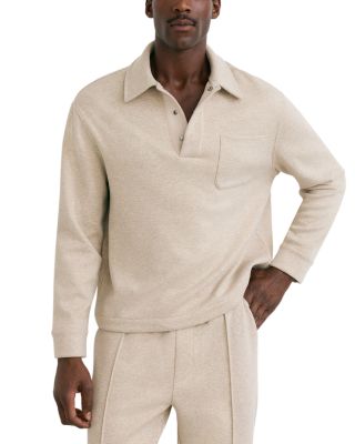 Gray Polo Collar Sweatshirt
