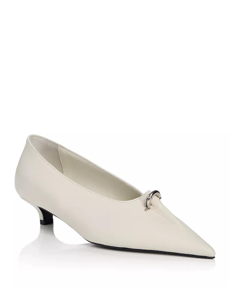 Toteme Women's Pierced Kitten Heel Pumps