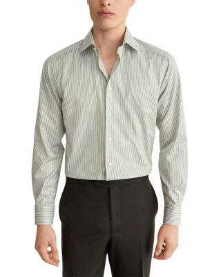 Cotton Slim Fit Stripe Shirt