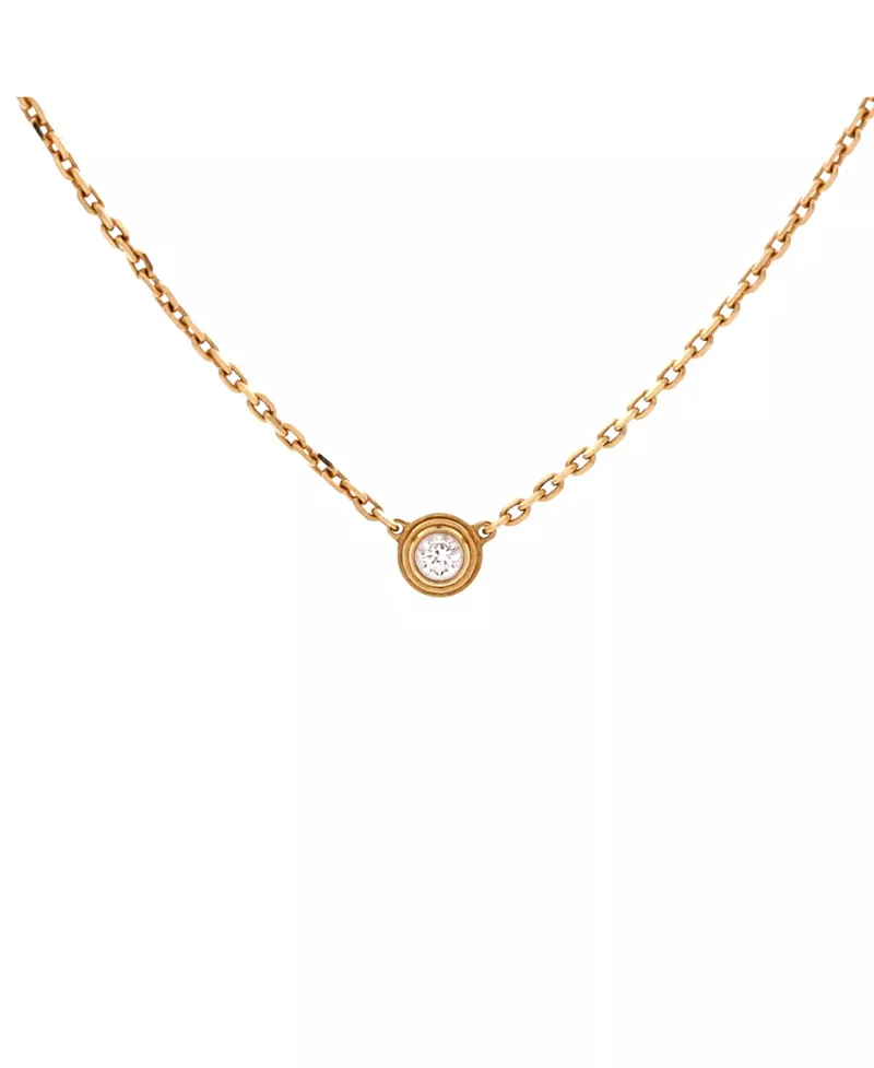 Pre-Owned Cartier Small Cartier D'Amour Pendant Necklace 18K Gold and Diamond, 16