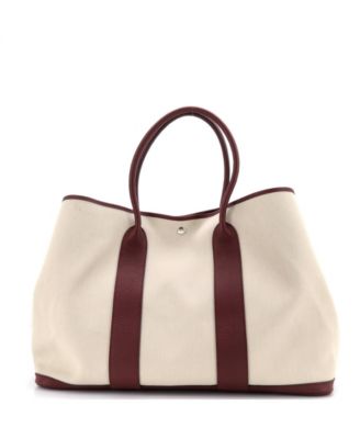 49 Garden Party Tote Toile and Leather