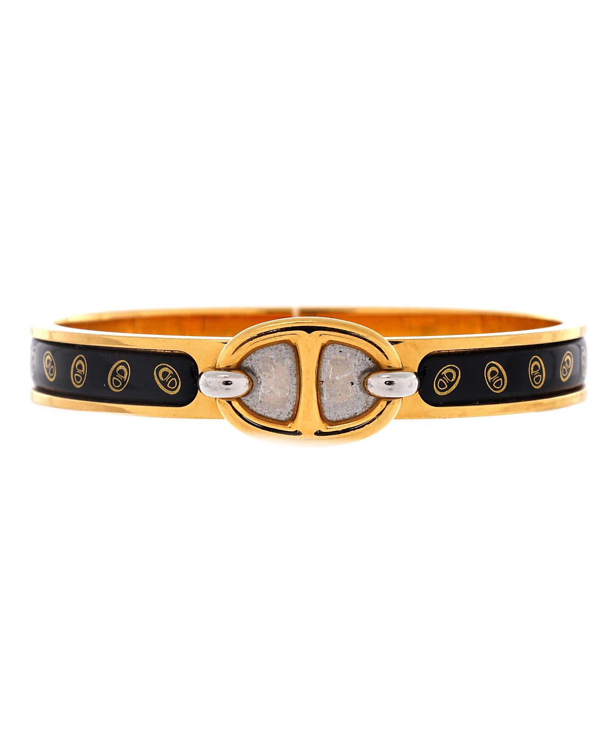 Pre-Owned HERMES Mini Clic Chaine d'Ancre Bracelet Metal and Printed Enamel