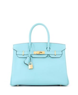 Birkin 30 Handbag Blue Epsom with Gold Hardware