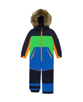 Boys' Discover Colorblock Detachable Hood One Piece Snowsuit - Little Kid, Big Kid